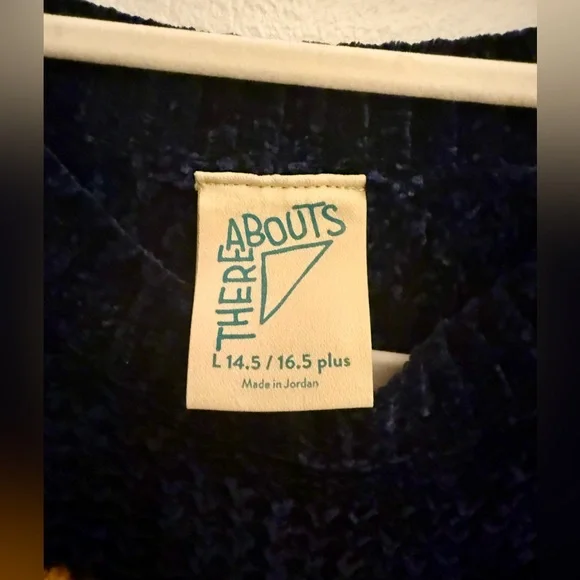 Thereabouts Girls Knit Velour Rainbow Cropped Sweater Size L - Picture 3 of 6